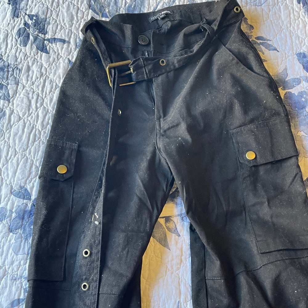 Black Fashion Nova Cargo Pants